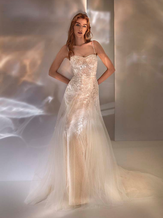 MISAE Tulle Lace Beads Dress Only