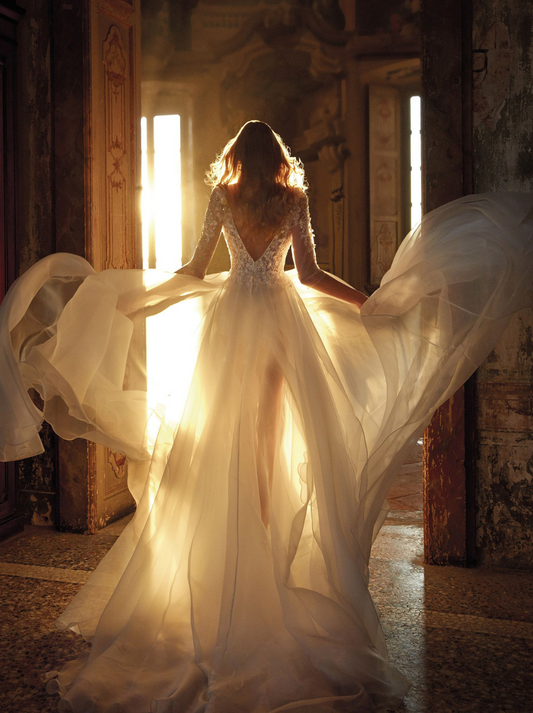 AYR Organza Lace Beads Dress Shapewear