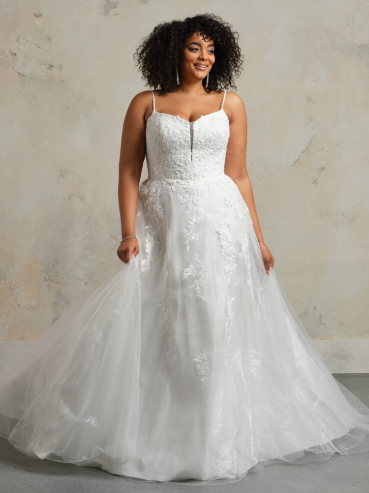 Catherine Unlined Bodice Glitter Tulle