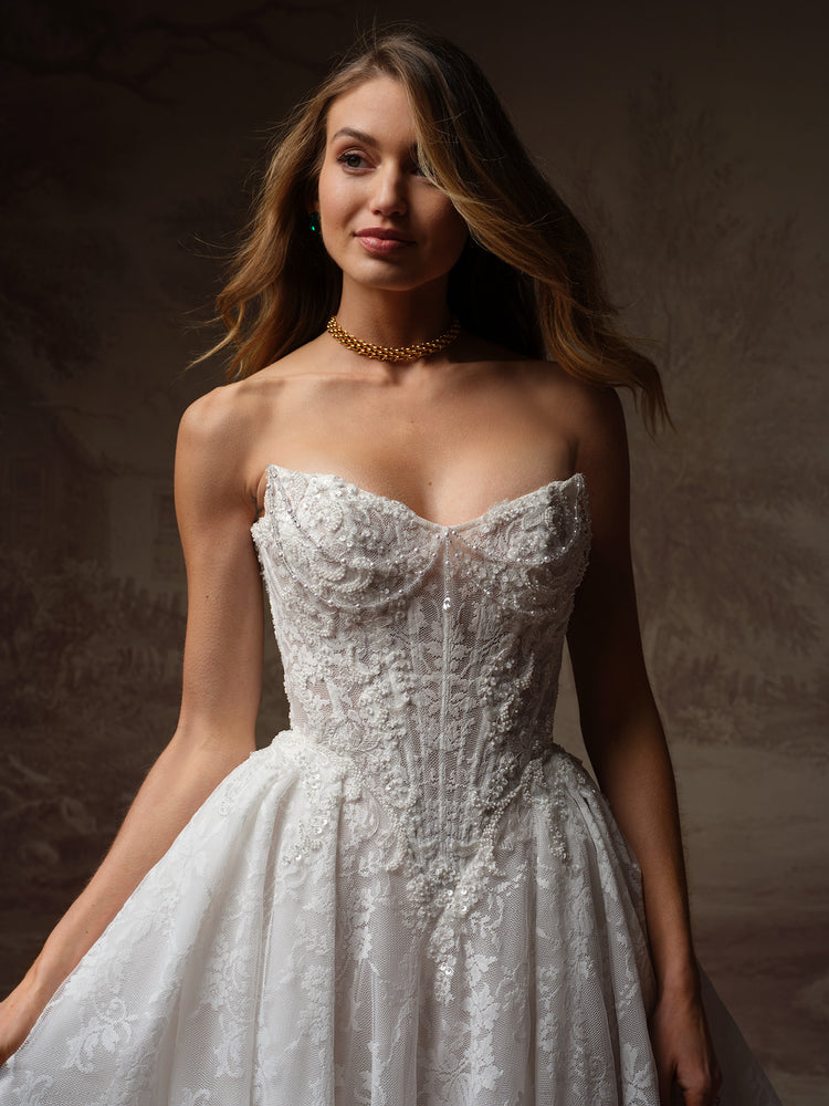 Ryland Unlined Bodice Sparkle Tulle