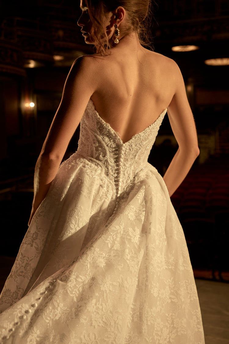 Ryland Unlined Bodice Sparkle Tulle