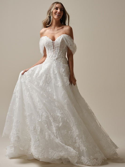 Skylar Unlined with Plunge Plain Tulle with sleeves