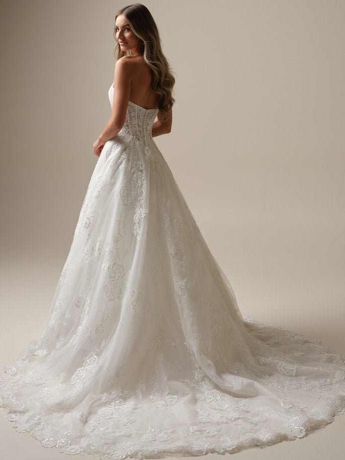 Skylar Unlined with Plunge Plain Tulle with sleeves