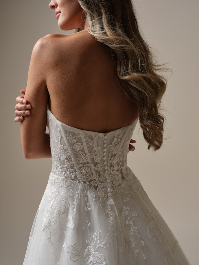 Skylar Unlined with Plunge Plain Tulle with sleeves