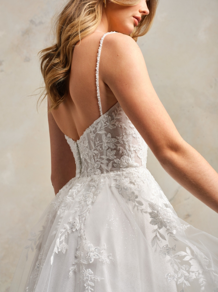 Catherine Unlined Bodice Glitter Tulle