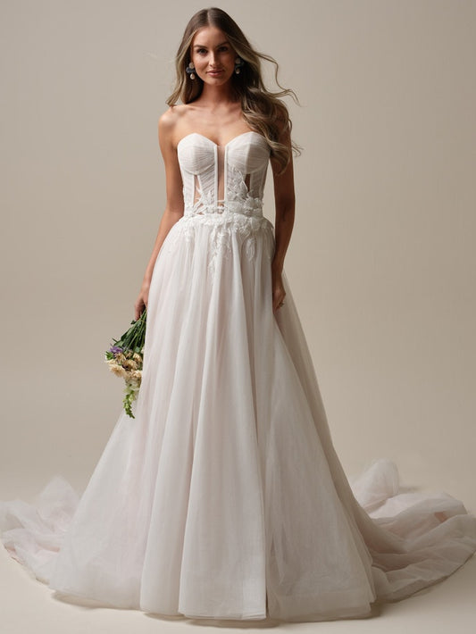 Arden Sparkle Tulle with Sleeves