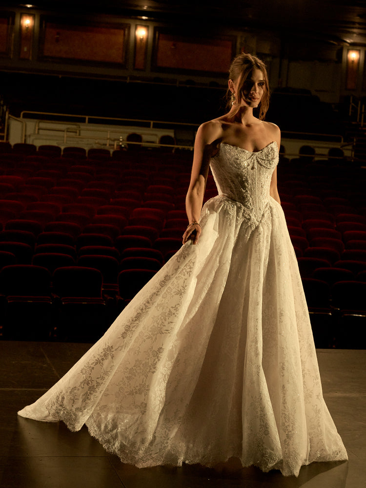 Ryland Unlined Bodice Sparkle Tulle