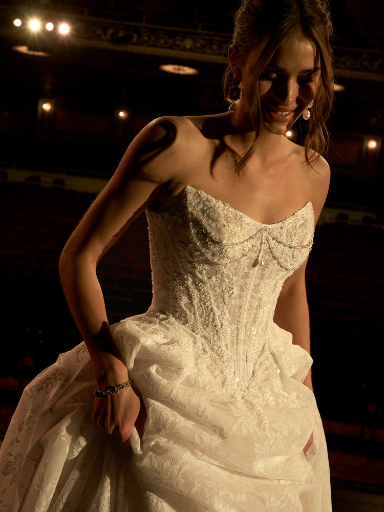 Ryland Unlined Bodice Sparkle Tulle
