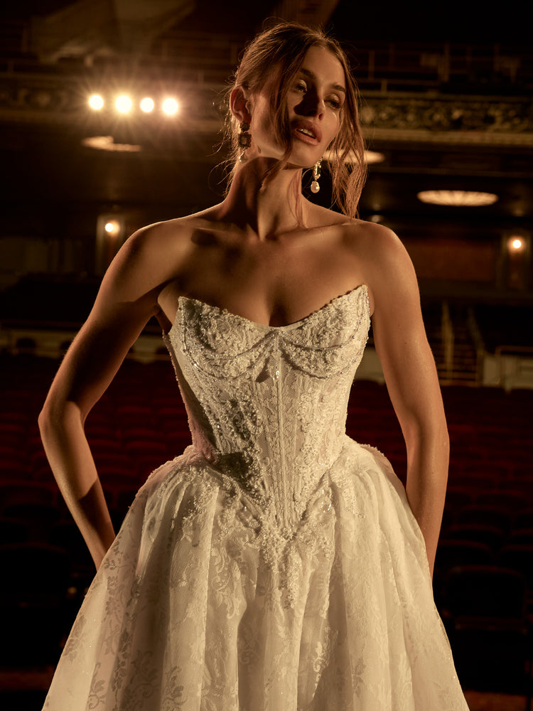 Ryland Unlined Bodice Sparkle Tulle