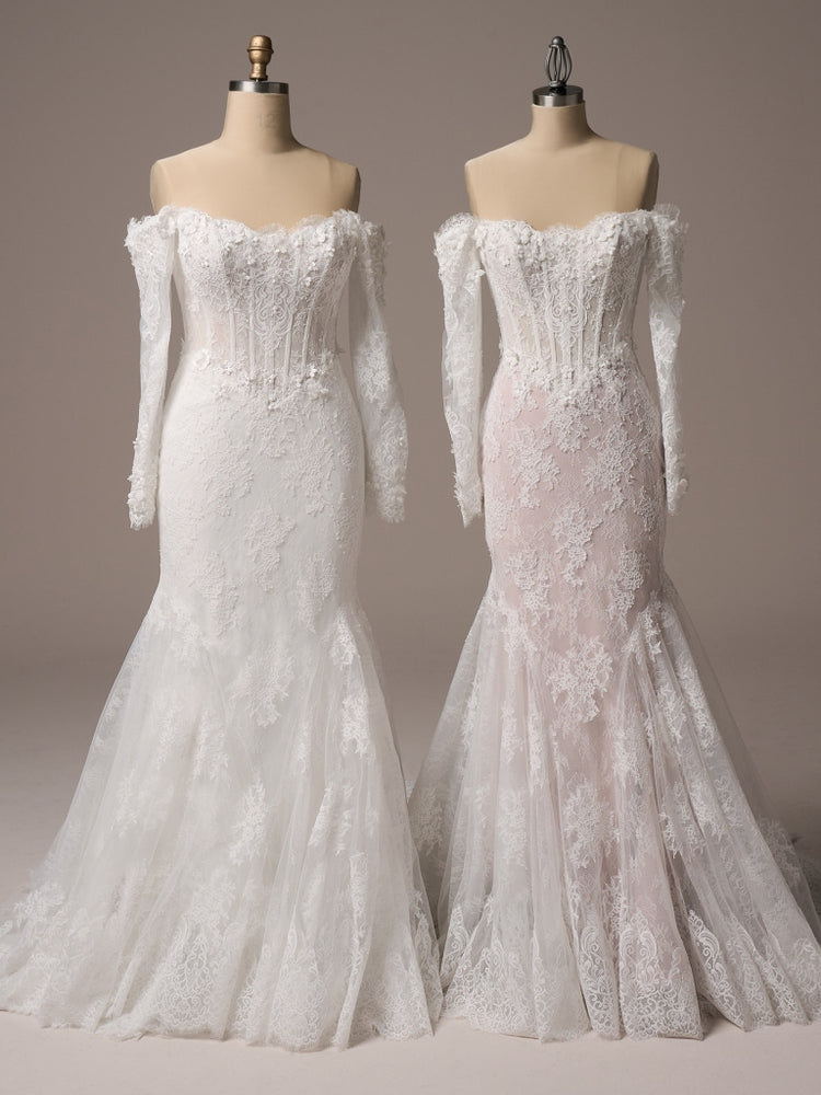 Takera Unlined Long Version Chantilly Lace and Plain Tulle