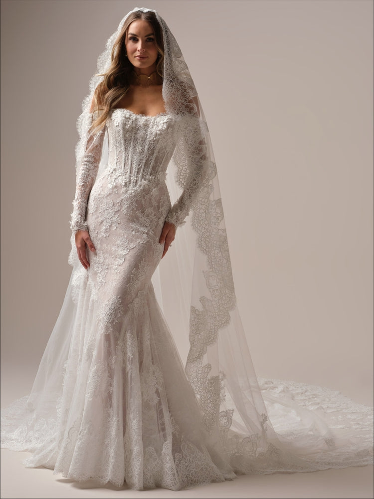 Takera Unlined Long Version Chantilly Lace and Plain Tulle