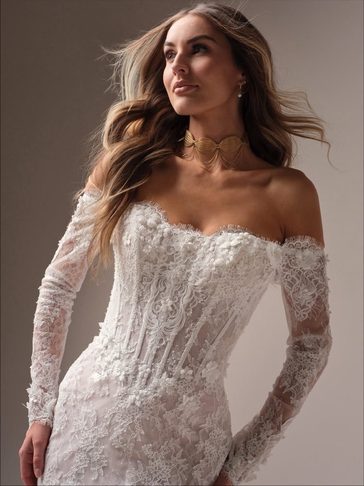 Takera Unlined Long Version Chantilly Lace and Plain Tulle