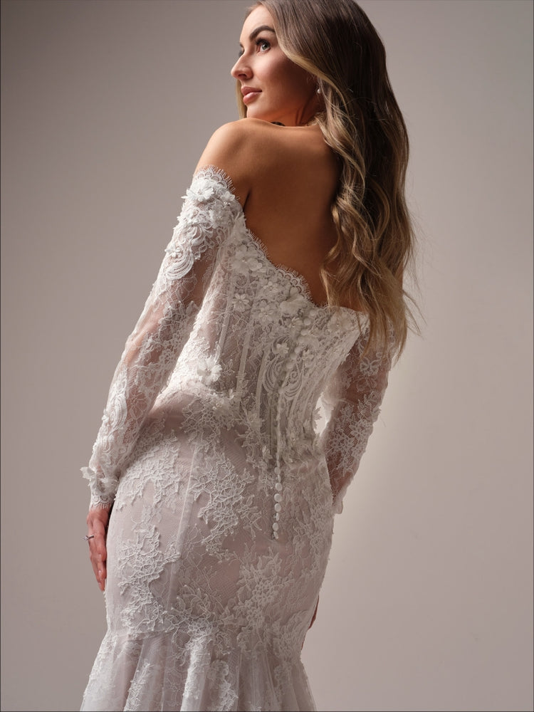 Takera Unlined Long Version Chantilly Lace and Plain Tulle