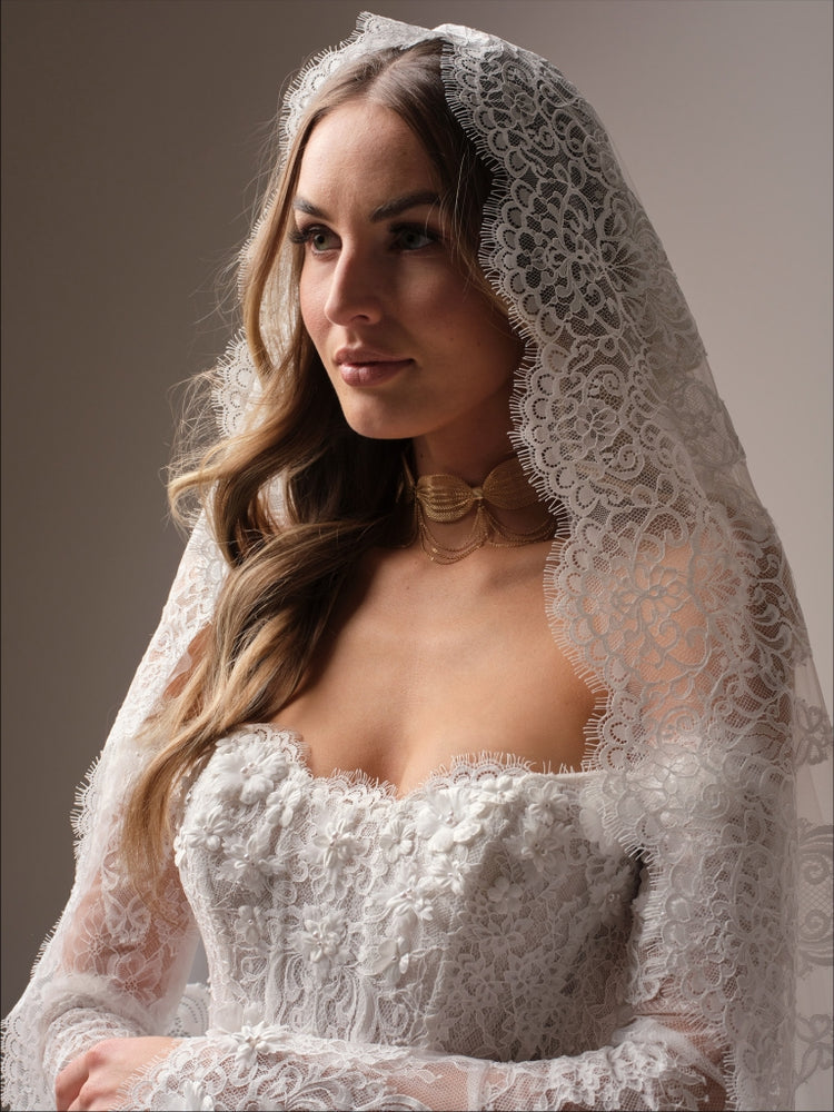 Takera Unlined Long Version Chantilly Lace and Plain Tulle